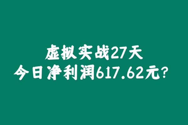 虚拟电商实战27天，今日净利润617.62元？ 老秦