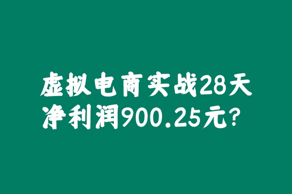 这个玩法实战28天，今日净利润900.25元？ 老秦